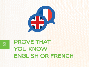 Step 2 - Prove That You Know English or French